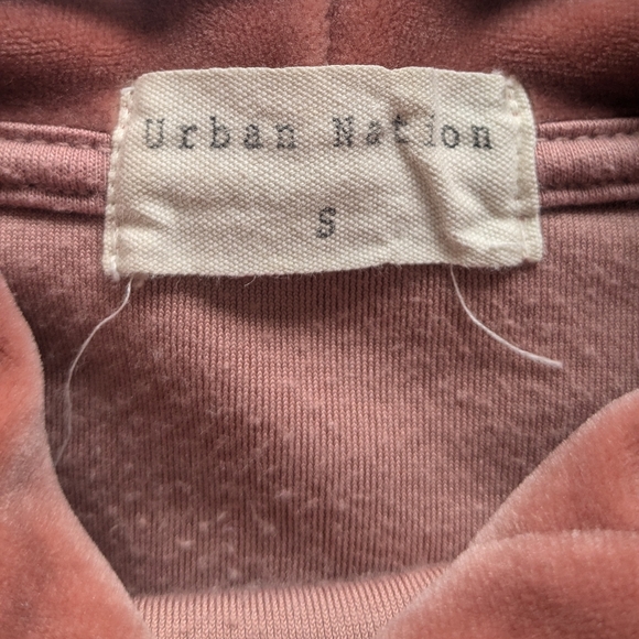 Women's Pink Velour Hoodie - Picture 6 of 6